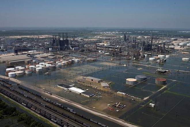 US refinery, port arthur, port arthur refinery, hurricane harvey, harvey floods, harvey floods texas