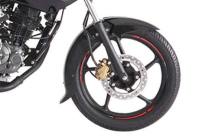 Standard front disc brake.