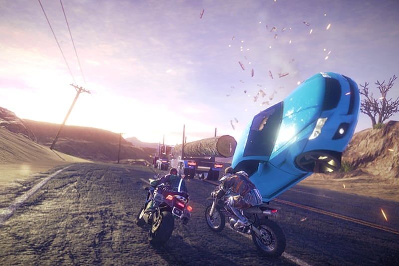 Although there is a story line, since it had to be programmed to appeal to the younger generation of gamers who, would not touch an arcade style game like the original with a barge pole. The new game will feature a bit of a story line, although it’s really easy to skip through the cut-scenes to play regular arcade style road rash.