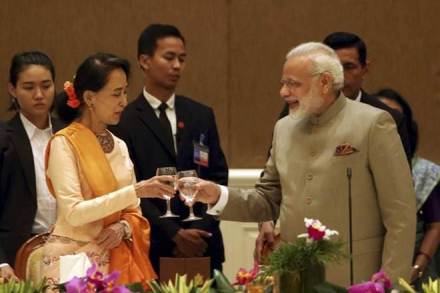 aun san suu kyi, modi suu kyi, myanmar visit, modi myanmar visit, india news