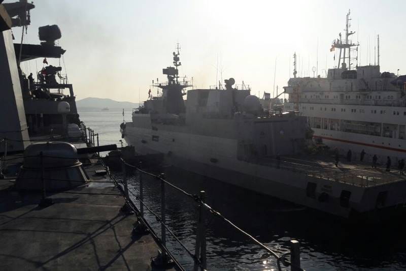 indra 2017, india, russia, tri-service military exercise, tri-service military exercise Indra-2017, military exercise, Vladivostok, INS Satpura, INS Kadmatt, Indo-Russian bilateral Tri-Service Exercise