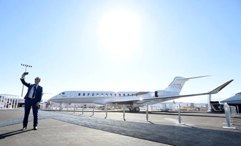 Bombardier, Bombardier jet, Bombardier global 7000, Bombardier global 7000 jet, las vegas, plane, aircraft, business travel, business jet, air travel, Bombardier plane, business jet, aviation, aviation industry, corporate sector, world news, world pics, Bombardier pics