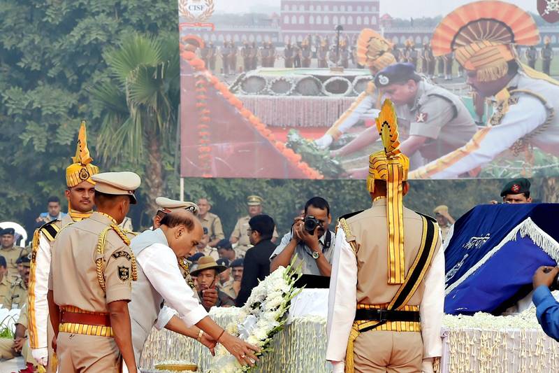 police commemoration day, rajnath singh, police commemoration day 2017, police commemoration day parade, what is police commemoration day, police parade, indian express news