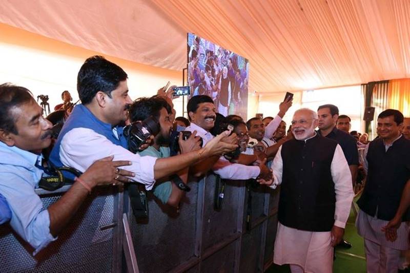 PM Narendra Modi, pm modi, modi, narendra modi, Diwali Milan, Diwali Milan programme, BJP Deepawali Mangal Milan Samaroh, Deepawali Mangal Milan Samaroh, media, journalists, reporters, bjp headquarters