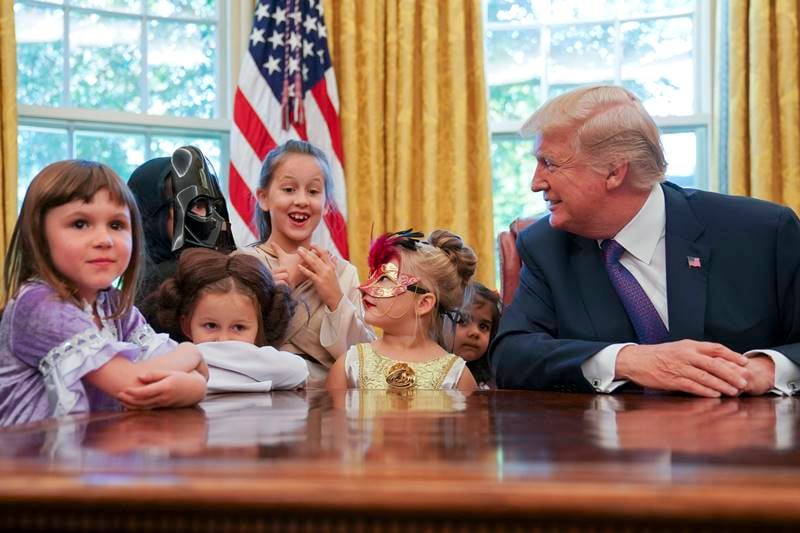 Halloween, Halloween 2017, donald trump, trump administration, us president, us president donald trump, trump, us, oval office, white house, Halloween party, us press, white house