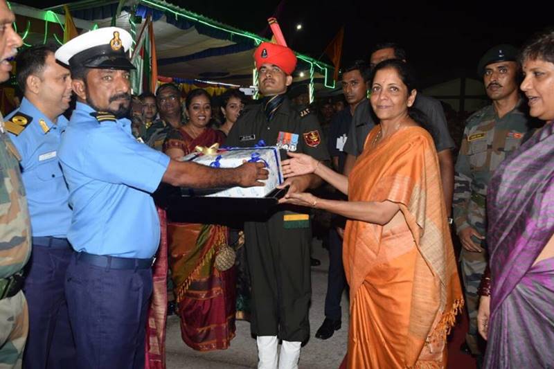 diwali, diwali 2017, diwali in india, Defence Minister Nirmala Sitharaman, Nirmala Sitharaman, Tri Services, Andaman and Nicobar, Port Blair