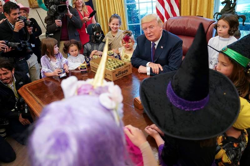 Halloween, Halloween 2017, donald trump, trump administration, us president, us president donald trump, trump, us, oval office, white house, Halloween party, us press, white house
