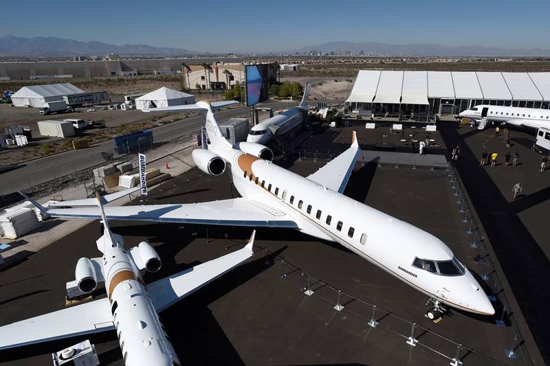 Bombardier, Bombardier jet, Bombardier global 7000, Bombardier global 7000 jet, las vegas, plane, aircraft, business travel, business jet, air travel, Bombardier plane, business jet, aviation, aviation industry, corporate sector, world news, world pics, Bombardier pics