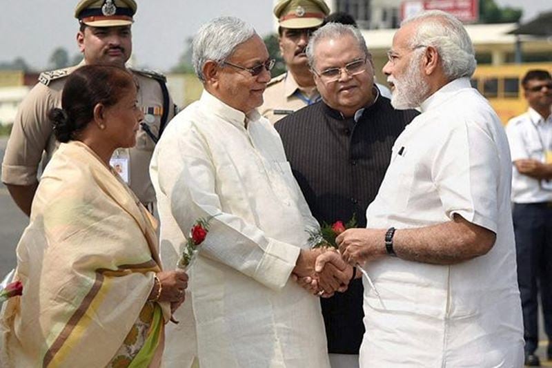 Narendra modi in bihar, Narendra modi bihar visit, Ram vilas Paswan, nitish kumar, namami gange project, mokama, patna university, narendra modi bihar pics