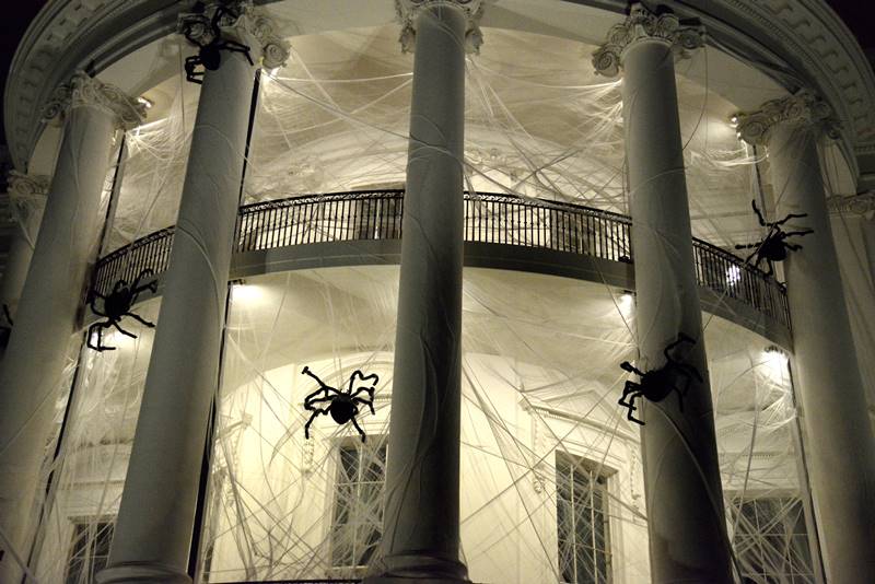 White House, Donald Trump, Halloween, Halloween night, Halloween celebrations, Halloween celebrations at White House, White house prepares for Halloween celebrations, spider web in White house, Donald Trump celebrates Halloween celebrations, White House decorated for Halloweens, Halloween celebrations in the US, picture of White House, picture of Halloween celebrations at White House, picture gallery
