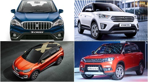 2017 Maruti S-Cross Facelift vs Hyundai Creta vs Maruti Suzuki Vitara Brezza vs Renault Captur: Watch video