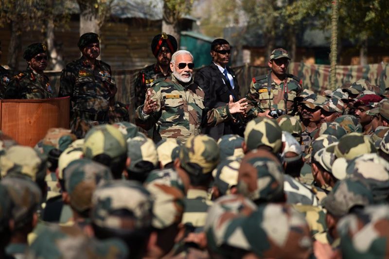 narendra modi, narendra modi diwali celebration, diwali 2027, diwali with jawans, diwali celebration, narendra modi pics, narendra modi diwali pics, diwali pics, Armed Forces, Prime Minister, Air Force Day, union government