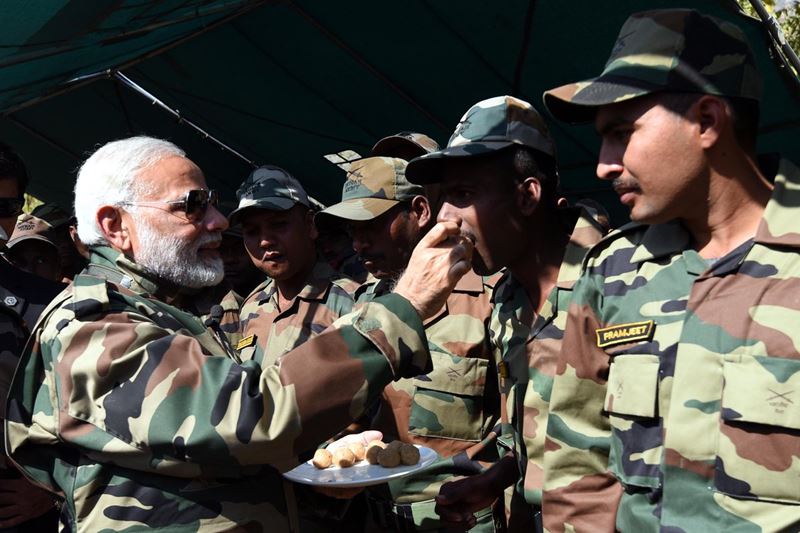 narendra modi, narendra modi diwali celebration, diwali 2027, diwali with jawans, diwali celebration, narendra modi pics, narendra modi diwali pics, diwali pics, Armed Forces, Prime Minister, Air Force Day, union government
