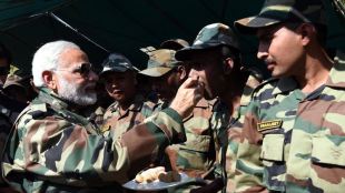 narendra modi, narendra modi diwali celebration, diwali 2027, diwali with jawans, diwali celebration, narendra modi pics, narendra modi diwali pics, diwali pics, Armed Forces, Prime Minister, Air Force Day, union government