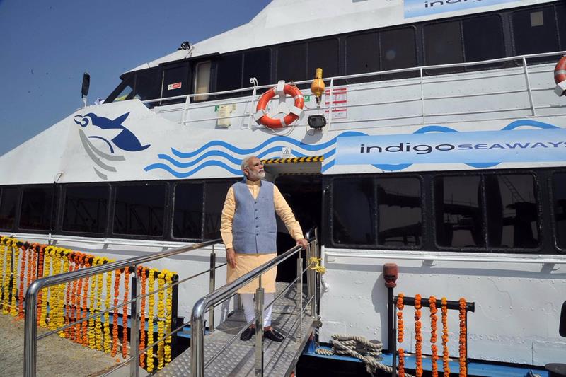 Narendra Modi, Modi, modi in Gujarat, Ghogha Dahej, Dahej Ghogha, Ghogha Dahej Ro-Ro, ferry service, BJP Gujarat, Narendra Modi in Gujarat, Modi Gujarat visit, Modi Gujarat election, Hardik Patel, Patel quota,Gujarat chief minister, vijay rupani, Bharatiya Janata Party, bjp, congress
