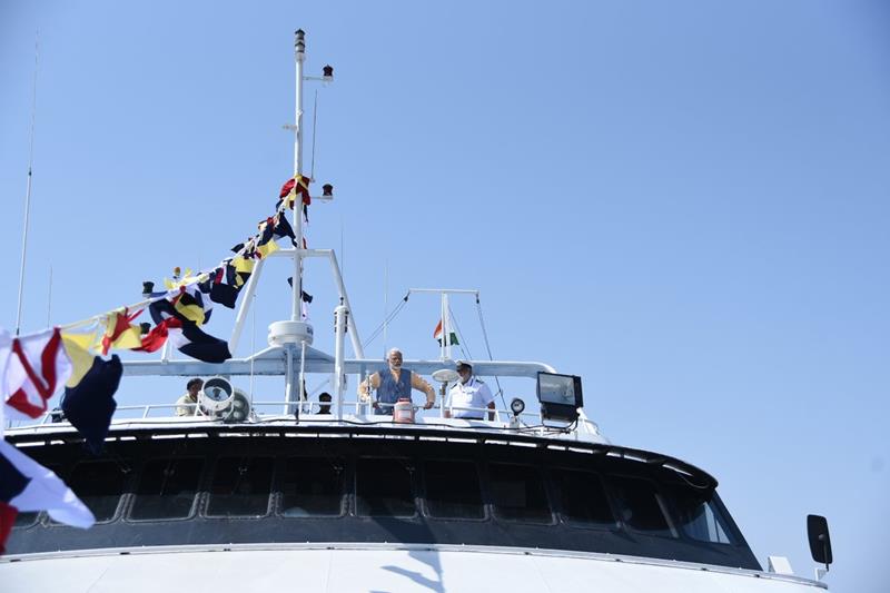 Narendra Modi, Modi, modi in Gujarat, Ghogha Dahej, Dahej Ghogha, Ghogha Dahej Ro-Ro, ferry service, BJP Gujarat, Narendra Modi in Gujarat, Modi Gujarat visit, Modi Gujarat election, Hardik Patel, Patel quota,Gujarat chief minister, vijay rupani, Bharatiya Janata Party, bjp, congress