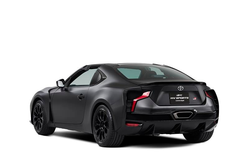 The design of the Toyota GR HV SPORTS concept sports car LED headlights, aluminum wheels and a rear diffuser similar to the TS050 Hybrid. The design evokes Toyota's bond with motor sports. The car is finished in matte black colour. The car will be unveiled later in October in Tokyo and might make it to production by 2020.