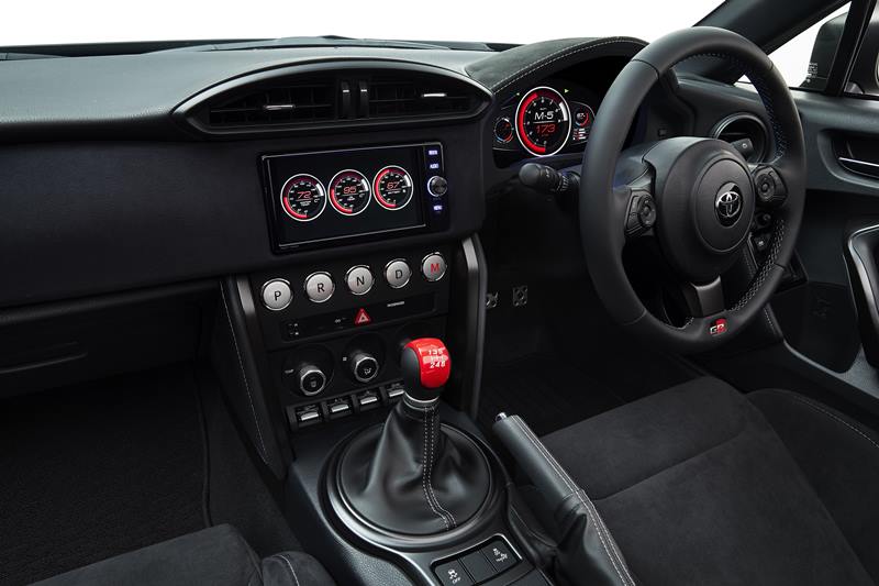Toyota GR HV concept sports car gets selection switch to choose the automatic gear position is located in the center cluster to achieve a racing car-like ambience.