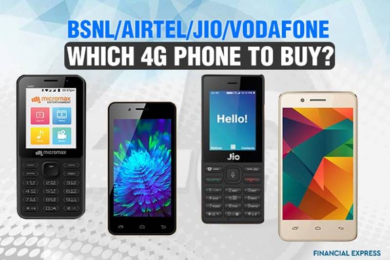 Jio Phone, Airtel Karbonn mobile, BSNL Bharat 1, Vodafone Bharat 2 Ultra, reliance jio, reliance jio phone, airtel mobile, vodafone mobile, jio mobile, bsnl phone, jio 4g, airtel 4g, bsnl 4g, vodafone 4g