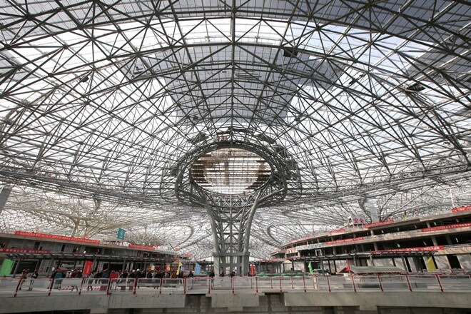 China's capital unveiled the "shining example" of its 80 billion yuan ($12.14 billion) new airport on Monday, tipped to become one of the world's largest when it opens in October 2019 amid a massive infrastructure drive overseen by President Xi Jinping.