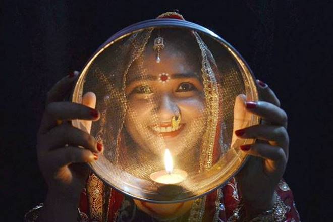 Karva Chauth - the day when married women fast for the well-being of their husbands, is an auspicious Indian cultural ritual. (IE)