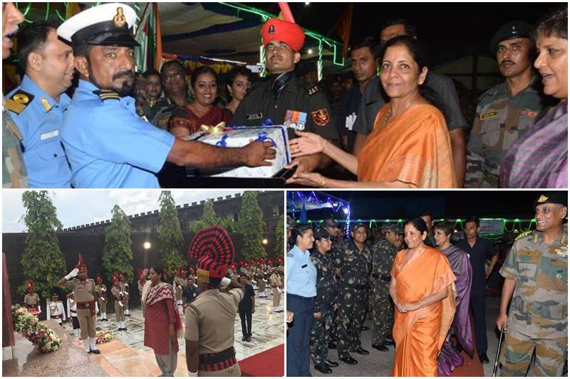 diwali, diwali 2017, diwali in india, Defence Minister Nirmala Sitharaman, Nirmala Sitharaman, Tri Services, Andaman and Nicobar, Port Blair