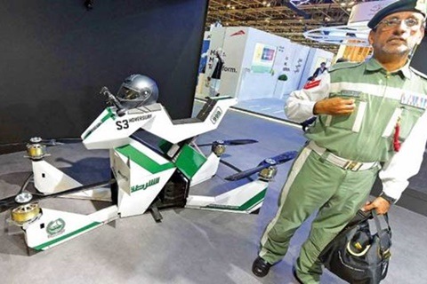 Hypercars, supercars and now Dubai Police gets a flying motorcycle, the Hoversurf Scorpion!