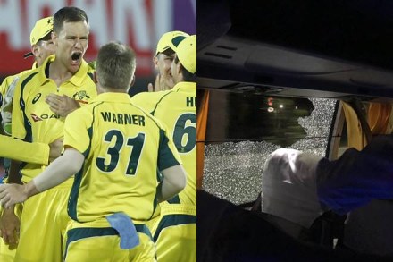 India vs Australia 2nd T20, ind vs aus, rock thrown at australian team, fans throw rock at australian team, india vs australia, india vs australia t20, india vs australia guwahati, cricket news, sports news, latest news
