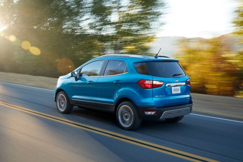 The rear of the new 2017 Ford Ecosport has also been reworked and it gets newly designed tail-lights. The India spec version of new Ford Ecosport will continue to have the spare wheel at the rear and it will also feature a new spare wheel cover along with new roof rails.