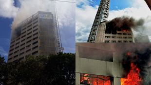 Kolkata, State Bank of India building, SBI's global department, kolkata fire pics, kolkata building fire pics, Jeevan Sudha building fire pics, Jeevan Sudha building fire, kolkata fire, kolkata building fire, Jawaharlal Nehru Road, LIC , global market office