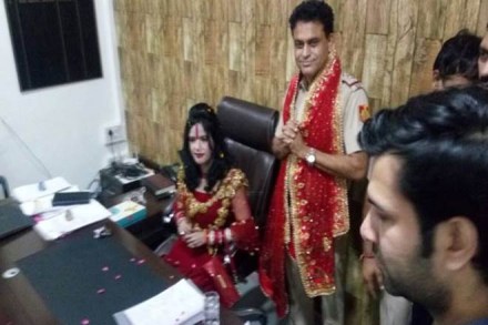 radhe maa, radhe maa police, raadhe maa video, raadhe maa in jeans, raadhe maa in delhi, raadhe maa news, radhe maa followers, radhe maa news, radhe maa controversies, radhe maa photos, delhi police station, vivek vihar police station, sho chair, sho suspended