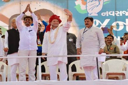 In Gujarat, Rahul Gandhi said that GST is hurting the people of this country, and advised that the government has to make it simpler. (Image: Congress/Twitter)