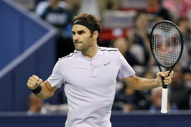 Roger Federer battled past Argentina's Juan Martin del Potro for an eighth Swiss Indoors title in front of a partisan Basel crowd (reuters)