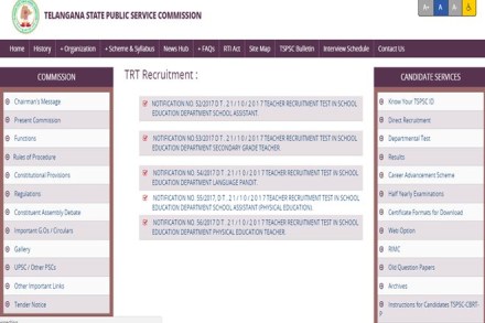 Candidates can visit the TSPSC official website tspsc.gov.in. Candidates can visit the TSPSC official website tspsc.gov.in.