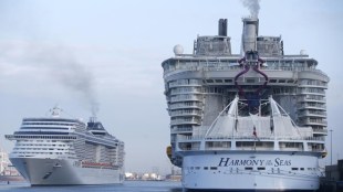 Robot bartenders, biggest boat, largest cruise, largest ship, Symphony of the Seas, royal carribean, harmony of the seas