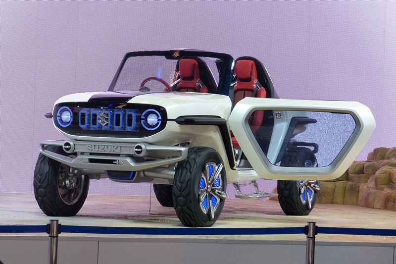 Suzuki e-Survivor is an attractive SUV based on the Suzuki Jimny. Built on ladder-frame chassis like on the Jimny, the Suzuki e-Survivor however is a taller and wider SUV. The company currently has no plans to bring this car to production.