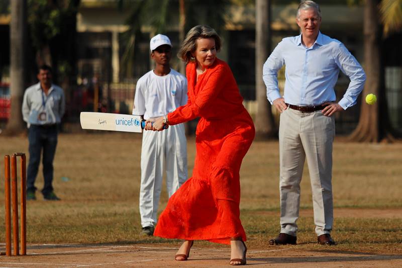 Belgium royals, Belgium King Philippe, King Philippe, Queen Mathilde, cricket, Mumbai, India, Vidyasagar Rao, Oval Maidan