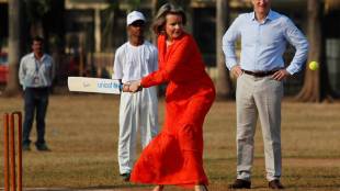 Belgium royals, Belgium King Philippe, King Philippe, Queen Mathilde, cricket, Mumbai, India, Vidyasagar Rao, Oval Maidan