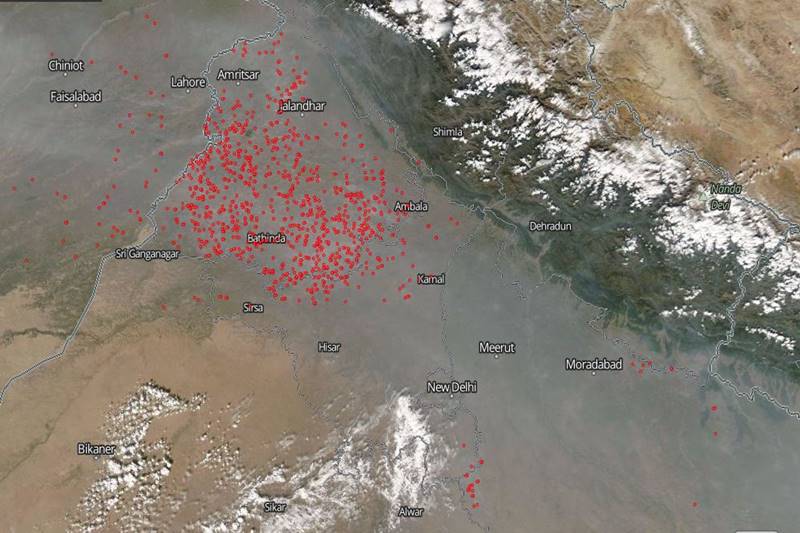 Delhi Pollution, Delhi Air Pollution, NASA, Smog in Delhi, Delhi smog, Air condition of Delhi, NASA air pollution in India, NASA’s EOSDIS Worldview