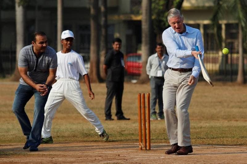 Belgium royals, Belgium King Philippe, King Philippe, Queen Mathilde, cricket, Mumbai, India, Vidyasagar Rao, Oval Maidan