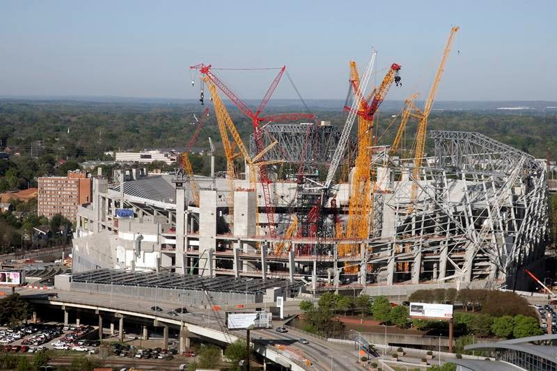 Mercedes-Benz Stadium, Mercedes-Benz, stadium, green stadium, atlanta stadium, LEED Platinum Certification, Mercedes-Benz Stadium Receive LEED Platinum Certification, stadium construction, Mercedes-Benz Stadium pics, Mercedes-Benz Stadium news