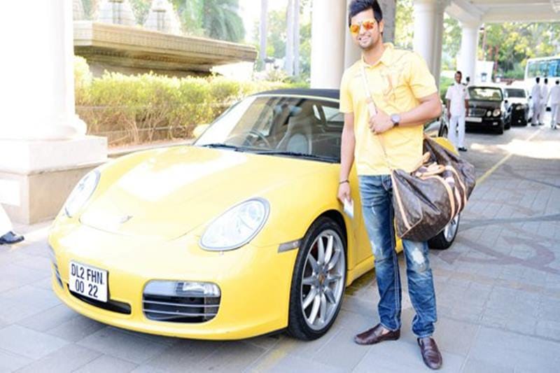 It's Suresh Raina's birthday, and while he may be an all-rounder on the field he sure is one hell of a car enthusiast, seen here with his two-seater Porsche Boxter, which is just one of the cars in his extensive garage. Image Source-India.com