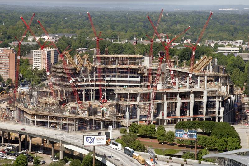 Mercedes-Benz Stadium, Mercedes-Benz, stadium, green stadium, atlanta stadium, LEED Platinum Certification, Mercedes-Benz Stadium Receive LEED Platinum Certification, stadium construction, Mercedes-Benz Stadium pics, Mercedes-Benz Stadium news