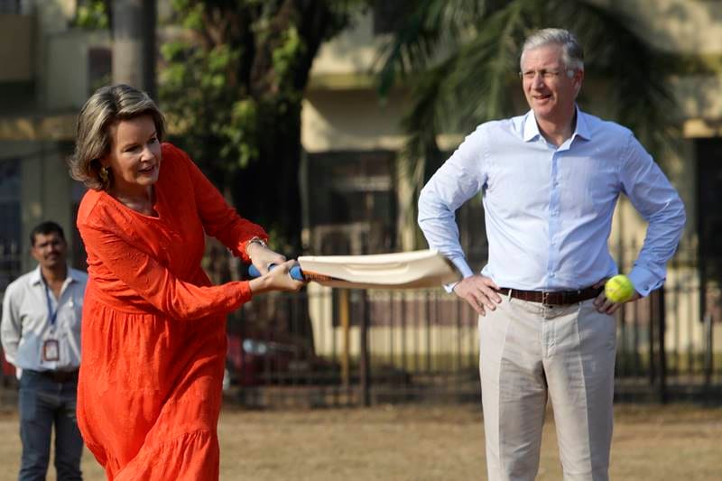 Belgium royals, Belgium King Philippe, King Philippe, Queen Mathilde, cricket, Mumbai, India, Vidyasagar Rao, Oval Maidan