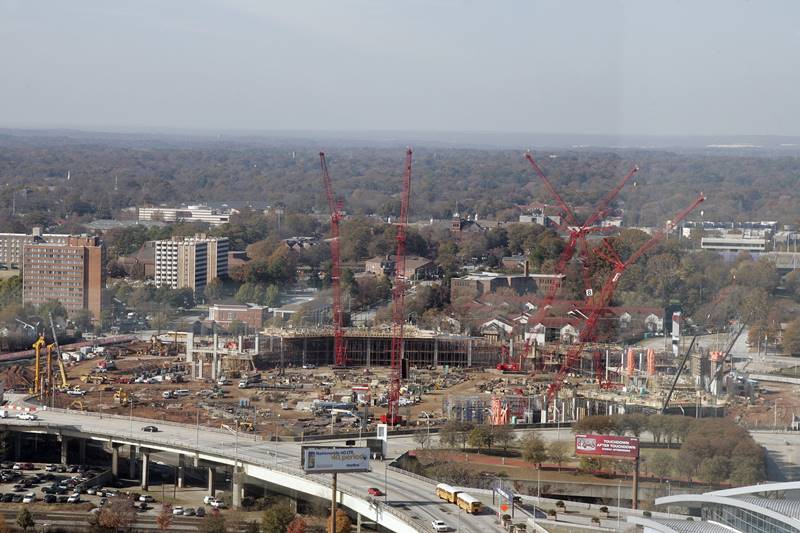 Mercedes-Benz Stadium, Mercedes-Benz, stadium, green stadium, atlanta stadium, LEED Platinum Certification, Mercedes-Benz Stadium Receive LEED Platinum Certification, stadium construction, Mercedes-Benz Stadium pics, Mercedes-Benz Stadium news