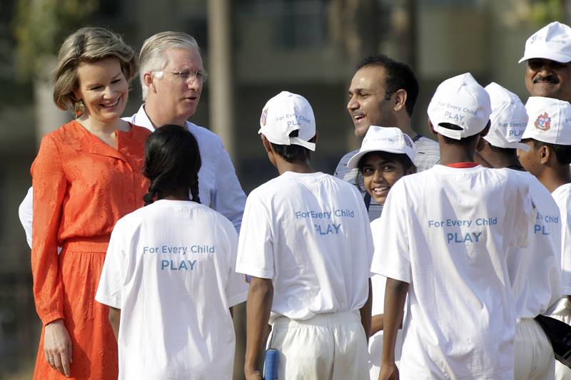 Belgium royals, Belgium King Philippe, King Philippe, Queen Mathilde, cricket, Mumbai, India, Vidyasagar Rao, Oval Maidan