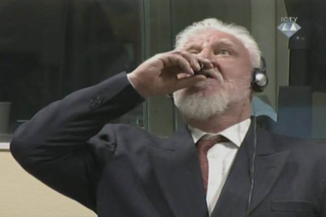 Bosnian Croat, Bosnian croat military, Bosnian croat military commander, UN war crimes, Prison, Solbodan Praljak Bosnian Croat, Bosnian croat military, Bosnian croat military commander, UN war crimes, Prison, Solbodan Praljak