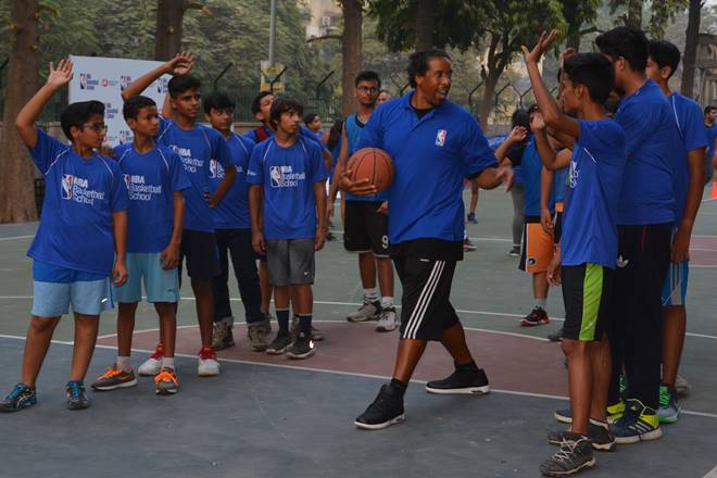 Andre Miller, NBA, NBA star, NBA school, NBA basketballs school, Andre Miller india visit, Andre Miller in india, Andre Miller basketball, Andre Miller nba, sports news