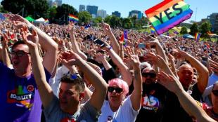 Australians, Wedding dresses, suits, rainbow celebrations, same sex marriage
