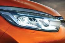  Renault Captur gets Innovative Lighting System (ILS) that comprises of first-sparkle LED Headlamp cluster, Captur gets floating indicators and the headlamp cluster extends to C-Shaped Sapphire LED DRLs. 